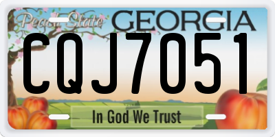 GA license plate CQJ7051
