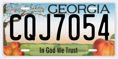GA license plate CQJ7054
