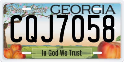 GA license plate CQJ7058