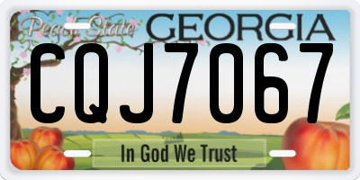 GA license plate CQJ7067