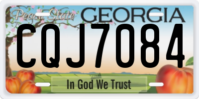 GA license plate CQJ7084