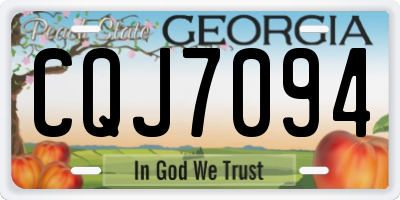 GA license plate CQJ7094