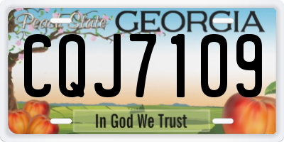 GA license plate CQJ7109