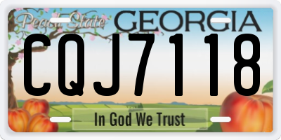 GA license plate CQJ7118