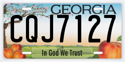 GA license plate CQJ7127