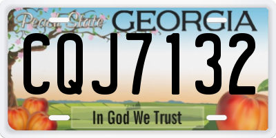 GA license plate CQJ7132