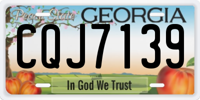GA license plate CQJ7139