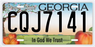 GA license plate CQJ7141