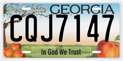 GA license plate CQJ7147