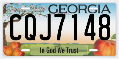 GA license plate CQJ7148