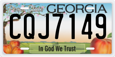 GA license plate CQJ7149