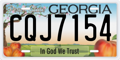 GA license plate CQJ7154