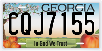 GA license plate CQJ7155