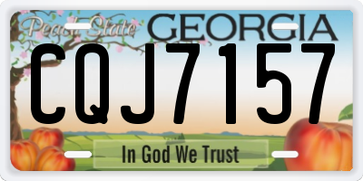 GA license plate CQJ7157