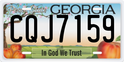 GA license plate CQJ7159