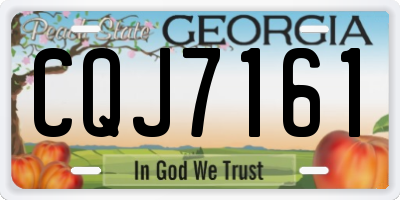 GA license plate CQJ7161