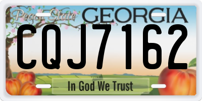 GA license plate CQJ7162