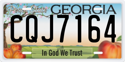 GA license plate CQJ7164
