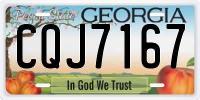 GA license plate CQJ7167