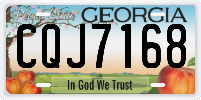 GA license plate CQJ7168
