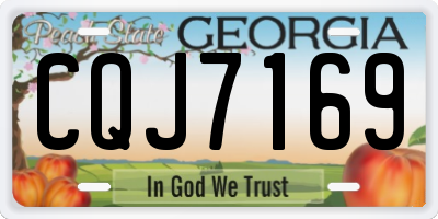GA license plate CQJ7169