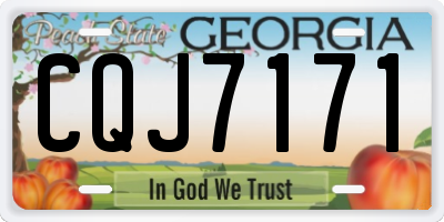 GA license plate CQJ7171