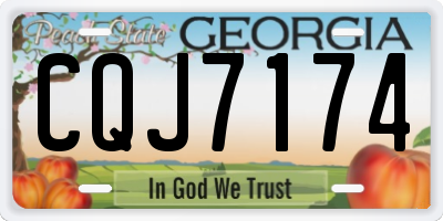 GA license plate CQJ7174