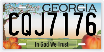 GA license plate CQJ7176