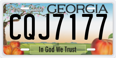 GA license plate CQJ7177