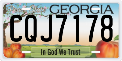 GA license plate CQJ7178