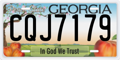 GA license plate CQJ7179