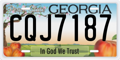 GA license plate CQJ7187