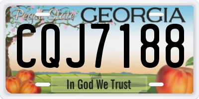 GA license plate CQJ7188