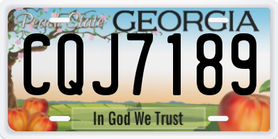 GA license plate CQJ7189