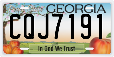GA license plate CQJ7191