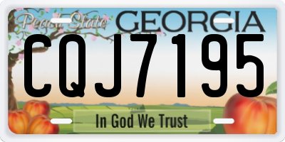 GA license plate CQJ7195