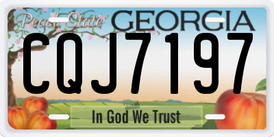 GA license plate CQJ7197