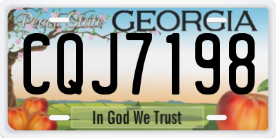 GA license plate CQJ7198