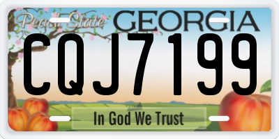 GA license plate CQJ7199