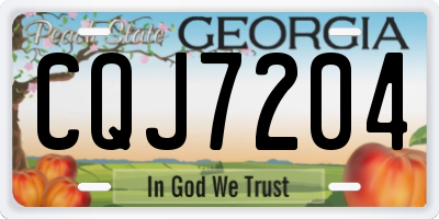 GA license plate CQJ7204