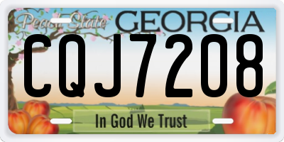 GA license plate CQJ7208
