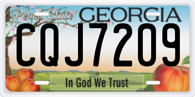 GA license plate CQJ7209
