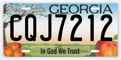 GA license plate CQJ7212