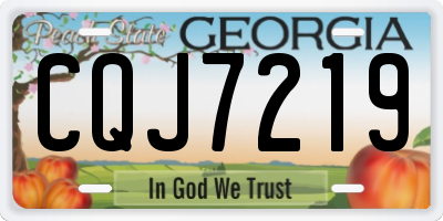 GA license plate CQJ7219