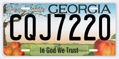 GA license plate CQJ7220