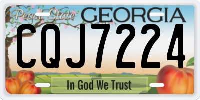 GA license plate CQJ7224