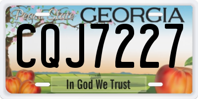 GA license plate CQJ7227