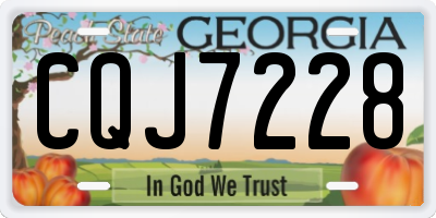 GA license plate CQJ7228