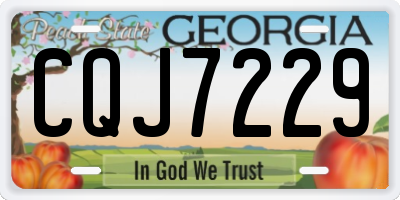 GA license plate CQJ7229