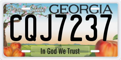 GA license plate CQJ7237